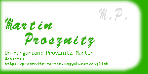 martin prosznitz business card